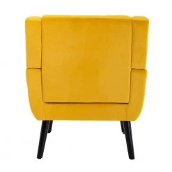29.5 in. W 2 Seat Square Arm Velvet Straight Sofa in Yellow by JASMODER -JASMODER Sales Store yellow jasmoder sofas couches w67634086 44 1000